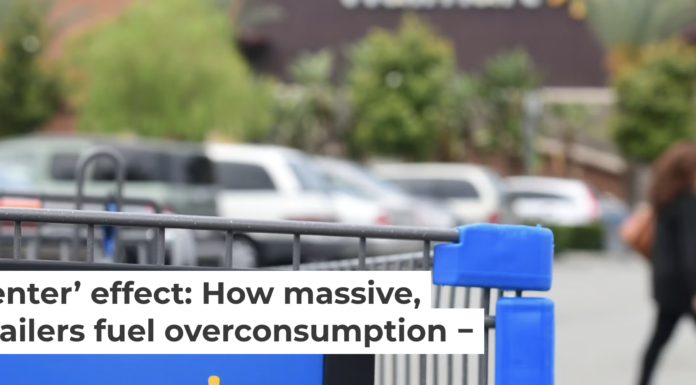 ‘Big-box’ supercenters can contribute to overpurchasing by shoppers. Frederic J. Brown/AFP via Getty Images